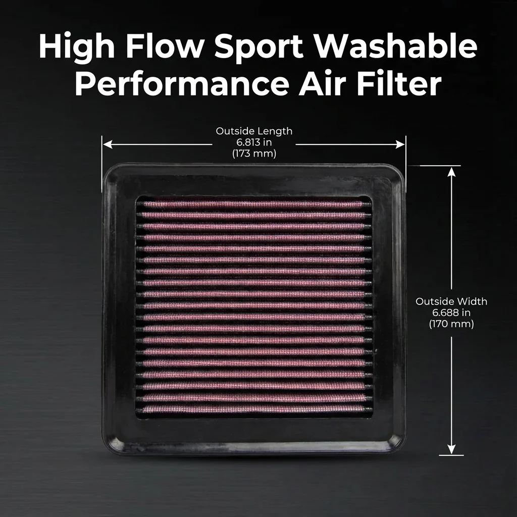 for Honda Civic X 1.0 Amaze Brio Mobilio City GM Fit GK GE Jazz GG 1.2 1.3 1.4 1.5L 2008-2024 High Flow Sport Air Filter 33-2422
