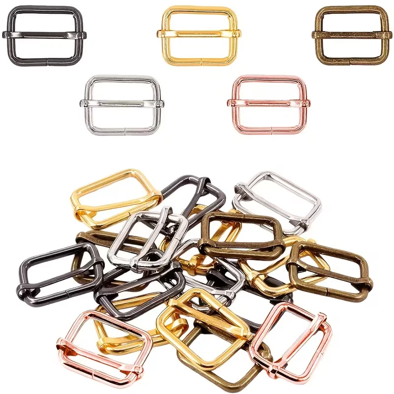 50/90/130 Pcs Metal Rectangular Slide Clasp - Durable Adjustable Slide Clasp For DIY Crafts Bag Accessories Gifts