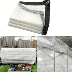 0.33transparent green waterproof tarpaulin greenhouse outdoor garden polyethylene waterproof tarpaulin, mesh woven, increased s