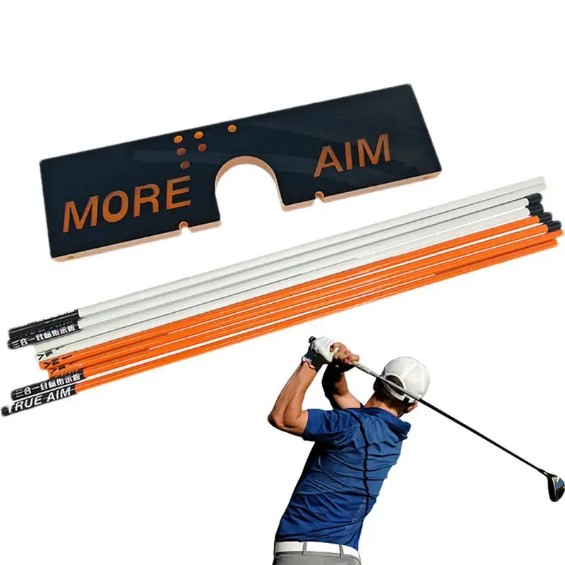 

Golf Swing Trainer Target Dashboard With 8 Alignment Poles 3In1 Golf Putting/ Chip Practice Target Goal Swing Trainer Aid