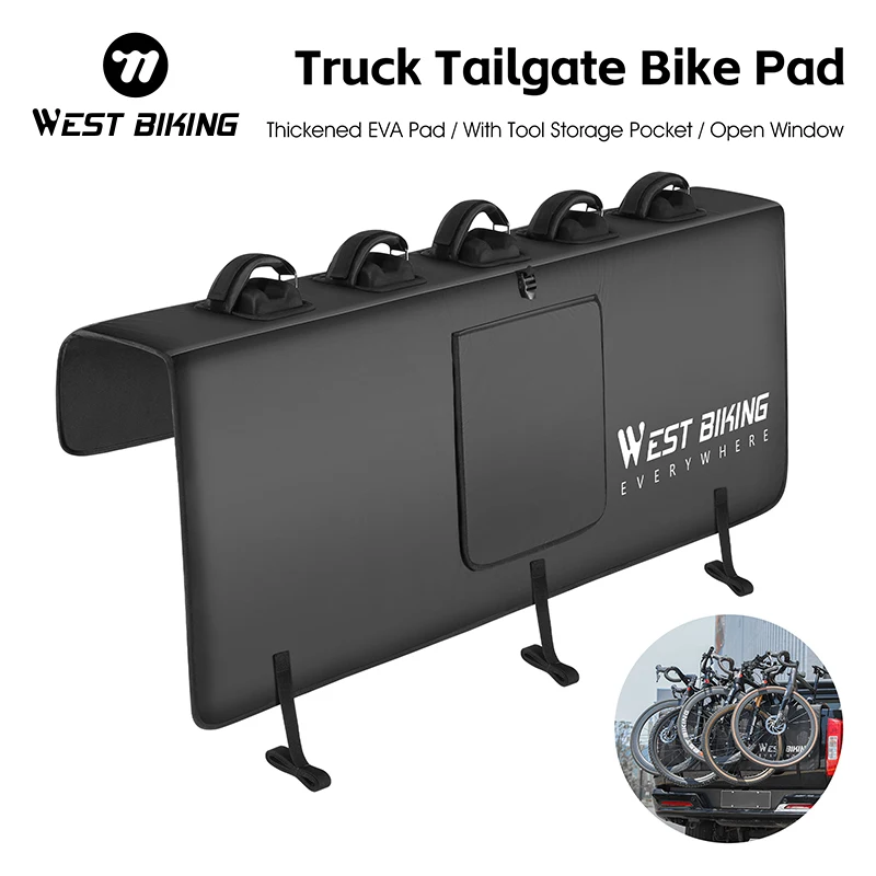 

WEST BIKING Truck Tailgate Bike Pad Thickened EVA Waterproof Reflective Bicycle Protection Mat Bicycle Transport Protection Pad