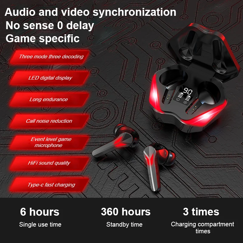 J13 Pro TWS Bluetooth Headphones Wireless Earphones Low Latency Noise Cancelling Headsets With Mic Game Music Earbuds For Xiaomi