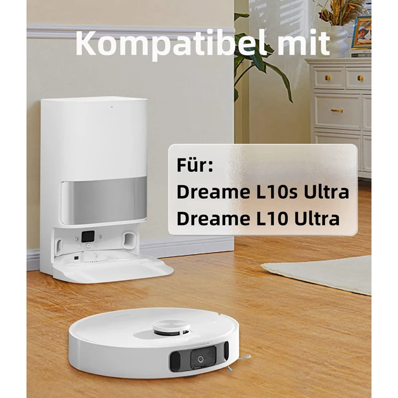 مكنسة كهربائية مناديل فرشاة رئيسية ، مرشحات فرش جانبية ، فرشاة تنظيف ، اكسسوارات ل Dreame L10S ، L10 الترا روبوت