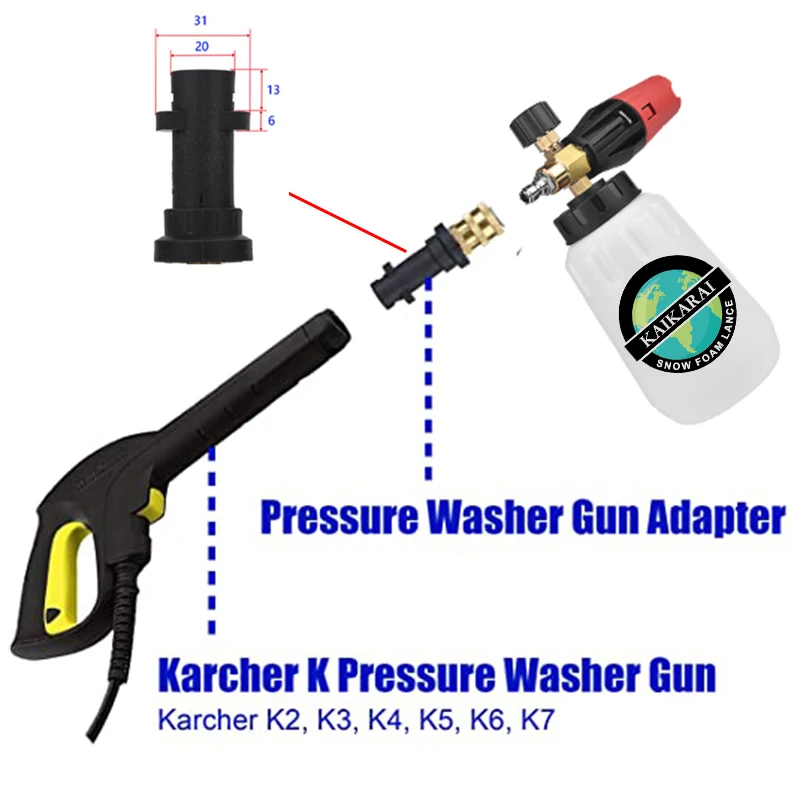 Foam Nozzle High Pressure Soap Foamer Foam Cannon Snow Foam Lance Car Foam Wash for Tornado Karcher K Pressure Washer Car Washer