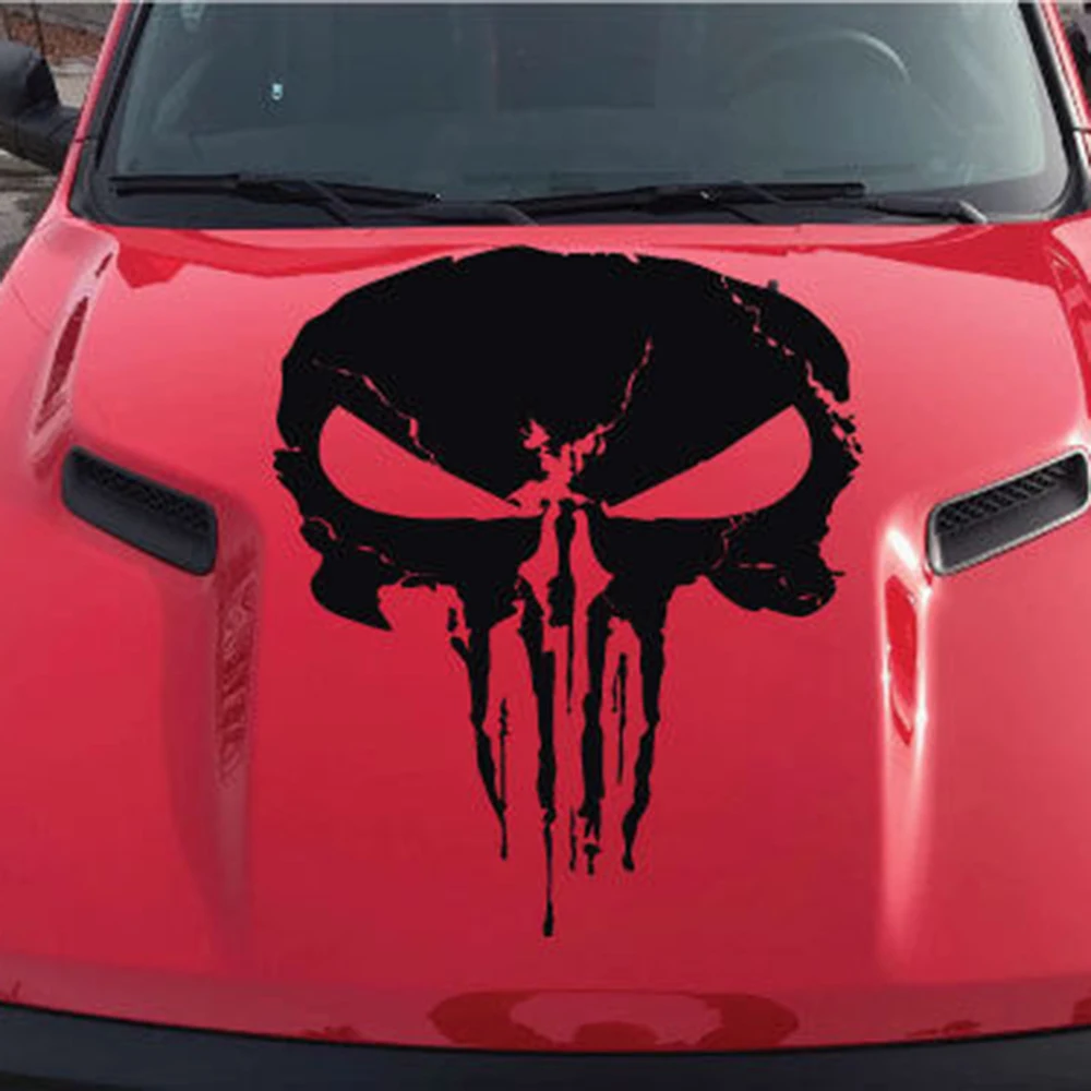 Skull Grunge Splatter Truck Pickup Car Sticker Decal Hood Side Door Tailgate Bumper SUV JDM 4x4 Offroad Vinyl Decor