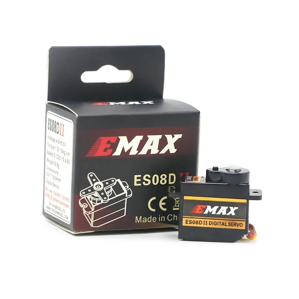 EMAX ES08D II 9g Micro Servo Plastic Gear Analog Mini Servo for RC Models Fixed Wing 3D Airplane Parts