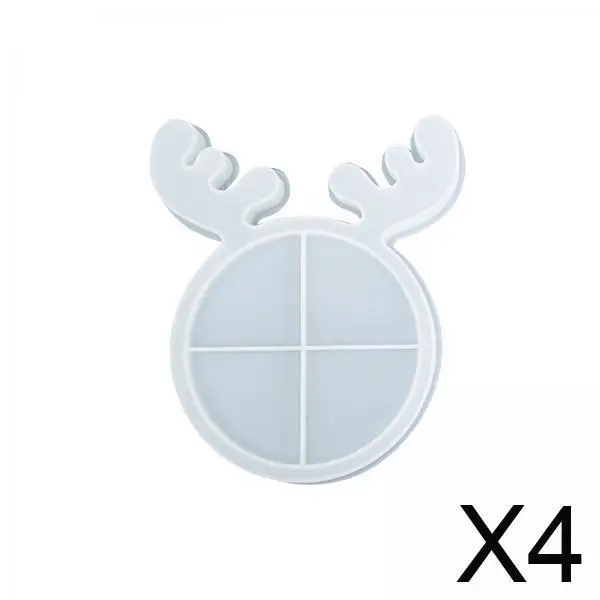 

Силиконовая форма, модель литья из эпоксидной смолы с изображением лося и оленя для рождественских украшений и декора вечеринки