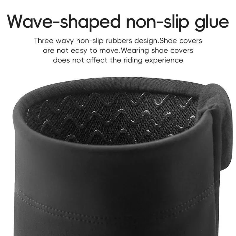 ROCKBROS Winter Cycling Shoe Covers Warm Thermal Shoes Covers Windproof MTB Road Bike Racing Shoe Covers With YKK Zipper
