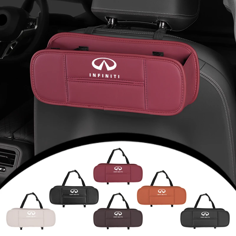 

Car Tissue Box Cup Holder Seat Back Storage Box Vehicle Decoration Automobile AccessoriesFor Infiniti Q50 FX35 Q30 G37 Q70 QX70