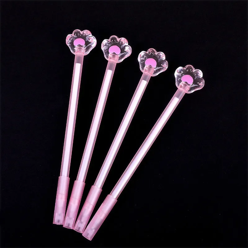 

24 шт., креативная гелевая ручка с милым кристаллом кошачьего когтя, офисная ручка для воды, игла 0,5 мм, черные школьные принадлежности, каваи, канцелярские принадлежности