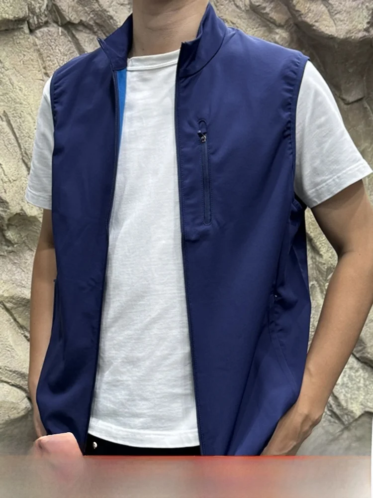 

Leavo Johnson High-End Waterproof Casual Sports Vest for Couples Stand Fit Autumn Thin Layer Stand Collar Youth Faion