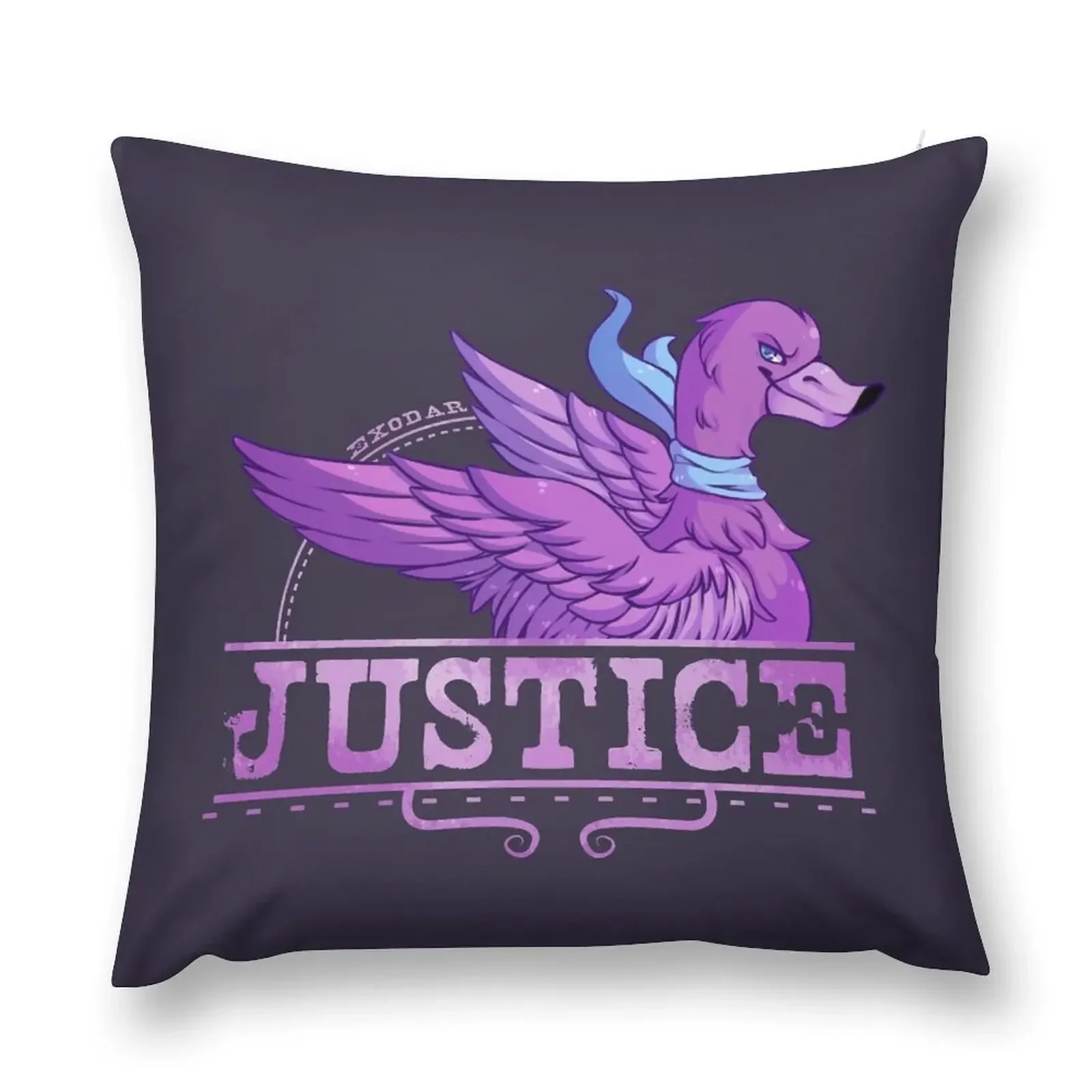 

Exodar the duck - JUSTICE Throw Pillow Cusions Cover Cushions Christmas Covers pillow