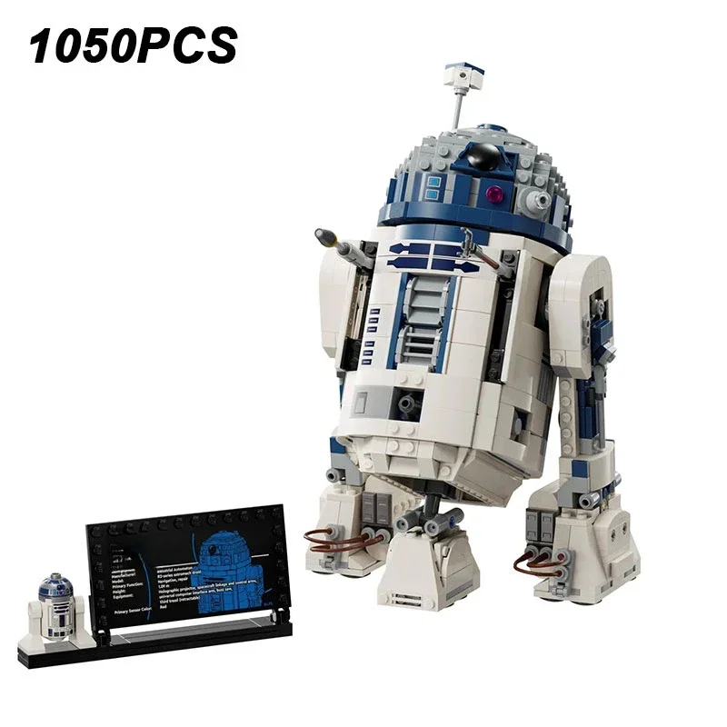 1050PCS Kreative Baubare R2-D2 Roboter Bausteine Mit 2 Figuren Raum Krieg Bau Ziegel Spielzeug