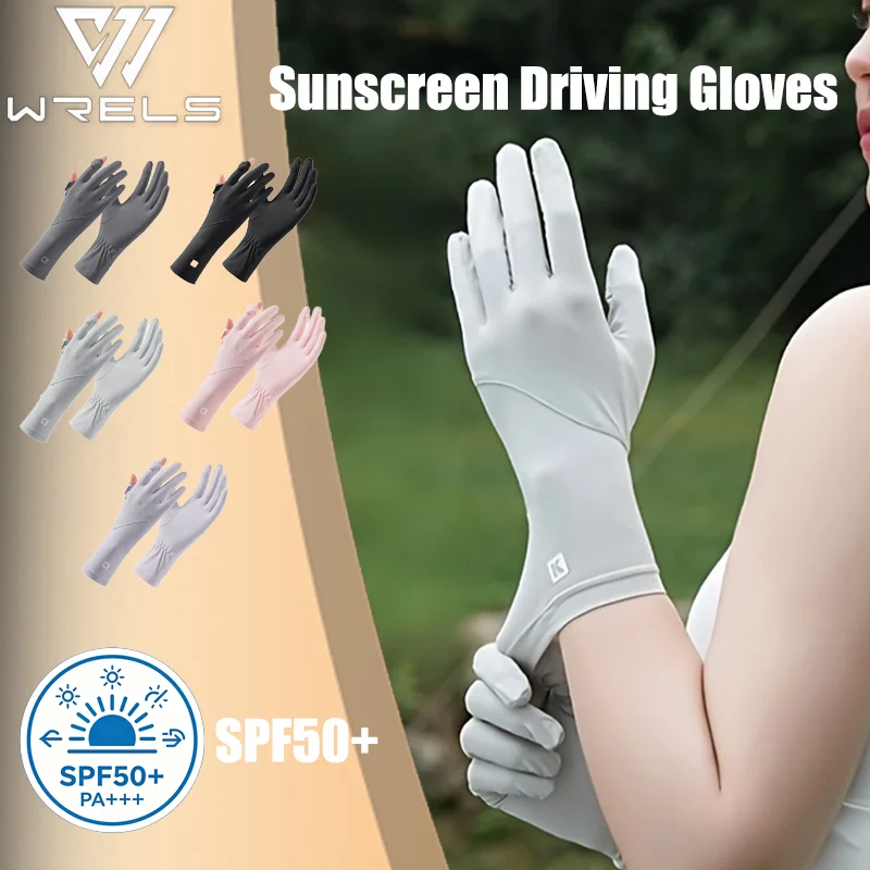 Sunscreen Driving Gloves Anti UV Breathable Lengthened Wrist Running Gloves Thin Touchscreen Sunshade Cycling Sport Gloves