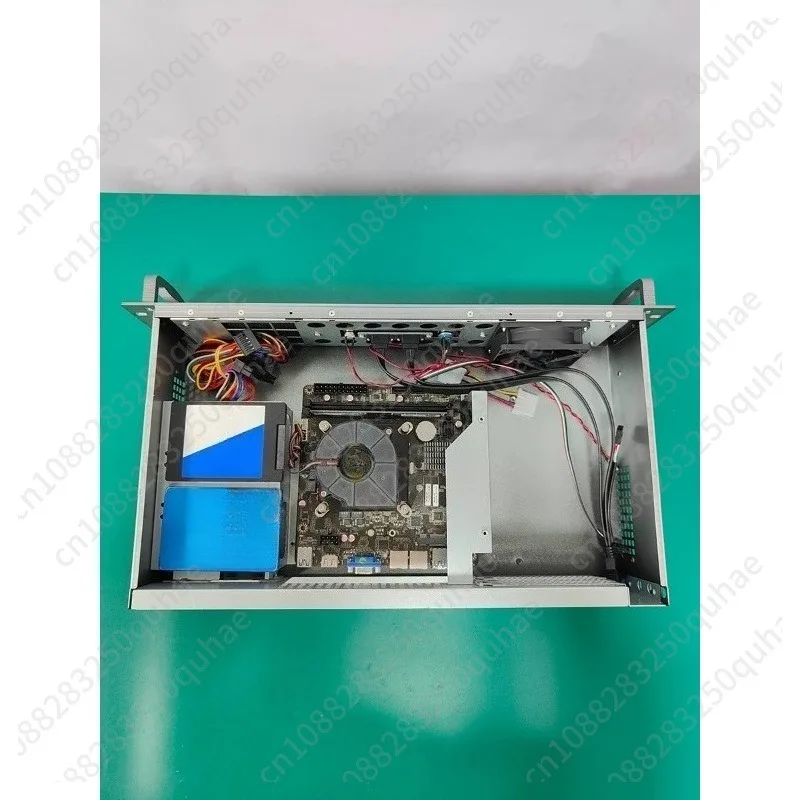 2U Rack Server Chassis 250mm Depth Aluminum Panel ITX Mainboard USB3.0 Industrial Case