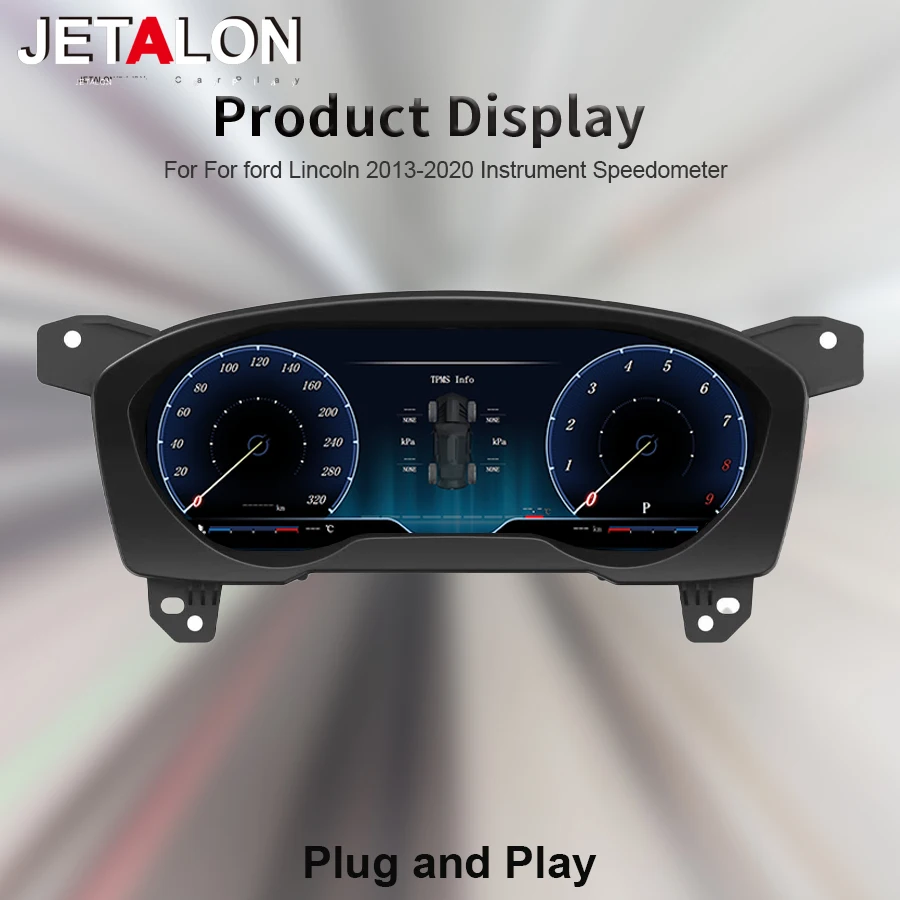 1920*720 New Car LCD Instrument For ford Lincoln 2013-2020 Upgrade Smart Cluster Map Multiple Colorful High Display Speedometer