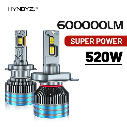 Imagen 1 del producto HYNBYZJ H7 LED Canbus 6000K H11 H1 H4 600000 LM 520W HB3 9005 HB4 9006 H8 HIR2 9007 9008 H13 LED Bombilla de faro de coche Luz automática