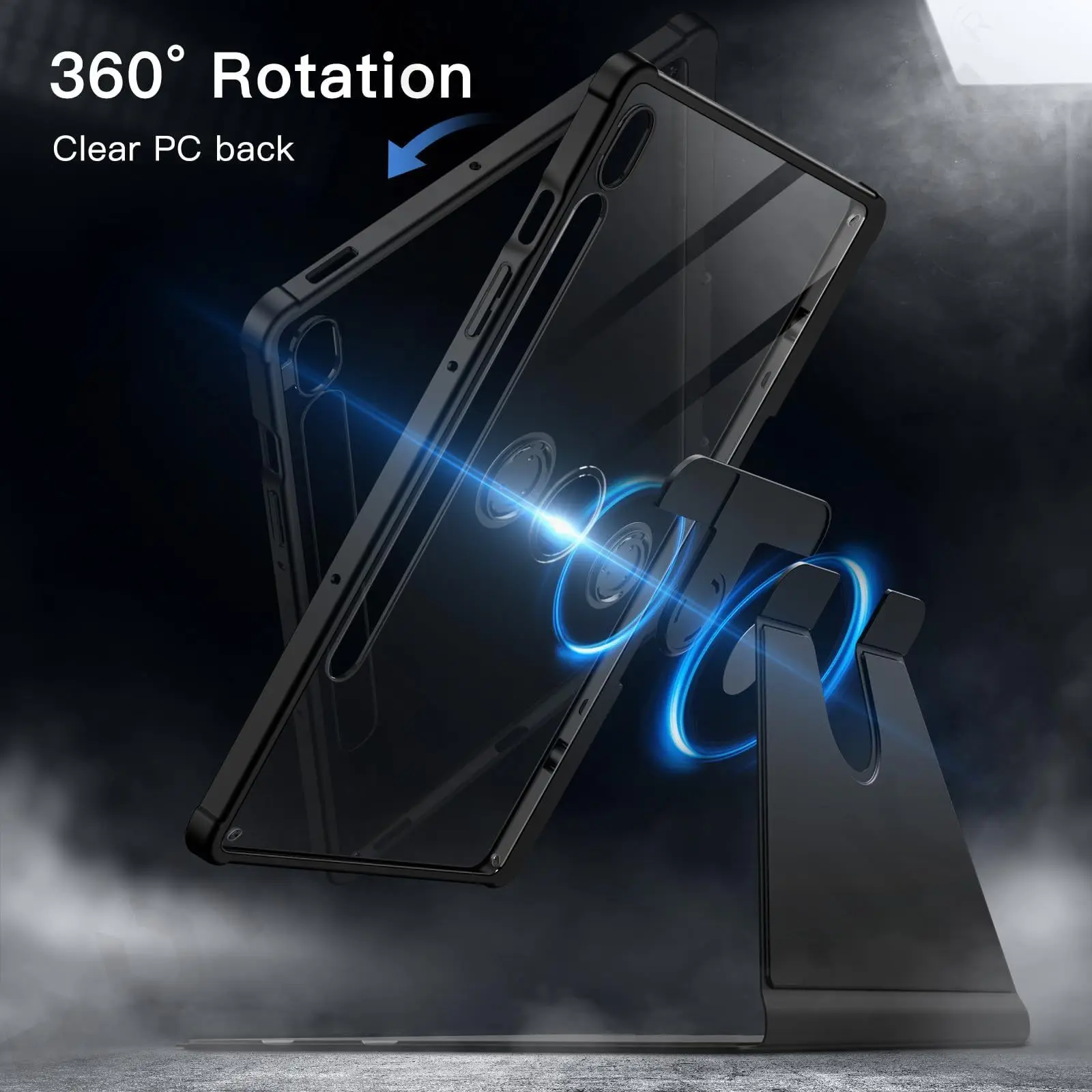 Rotating Case for Samsung Tab S11 S10 Lite FE Plus Ultra A11 with Pen Holder 360 Degree Protective Stand Cover Auto Wake Sleep