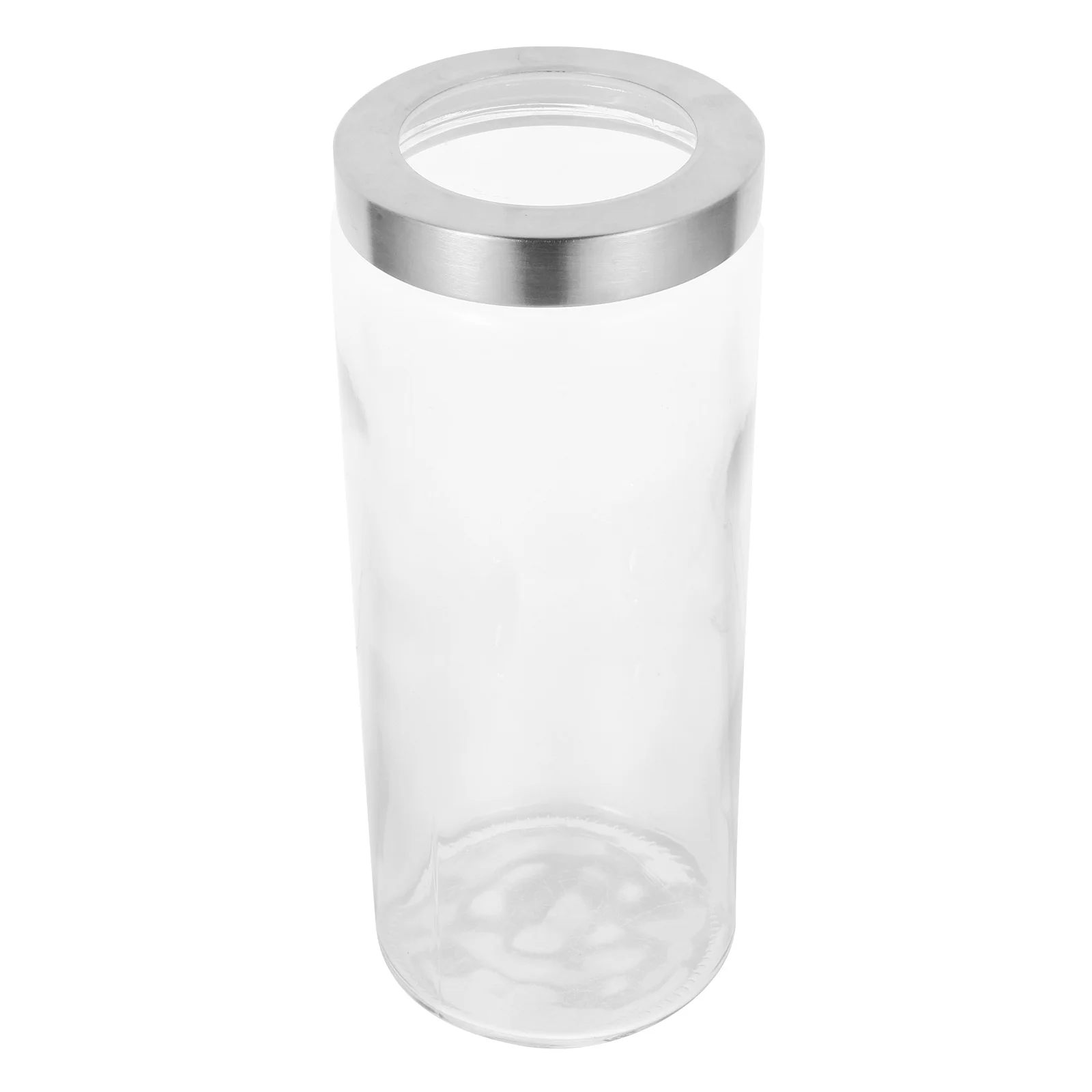 

1Pcs Glass Grain Storage Container Round Sealed Lid Clear Food Storage Box for Whole Grains Snacks Nuts