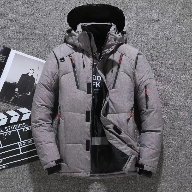 Neue Männer Unten Jacke Winter Mantel Kurze Lose Outdoor Parkas Verdicken Hurricane Lampe Warme Outwear Student Trend Mantel