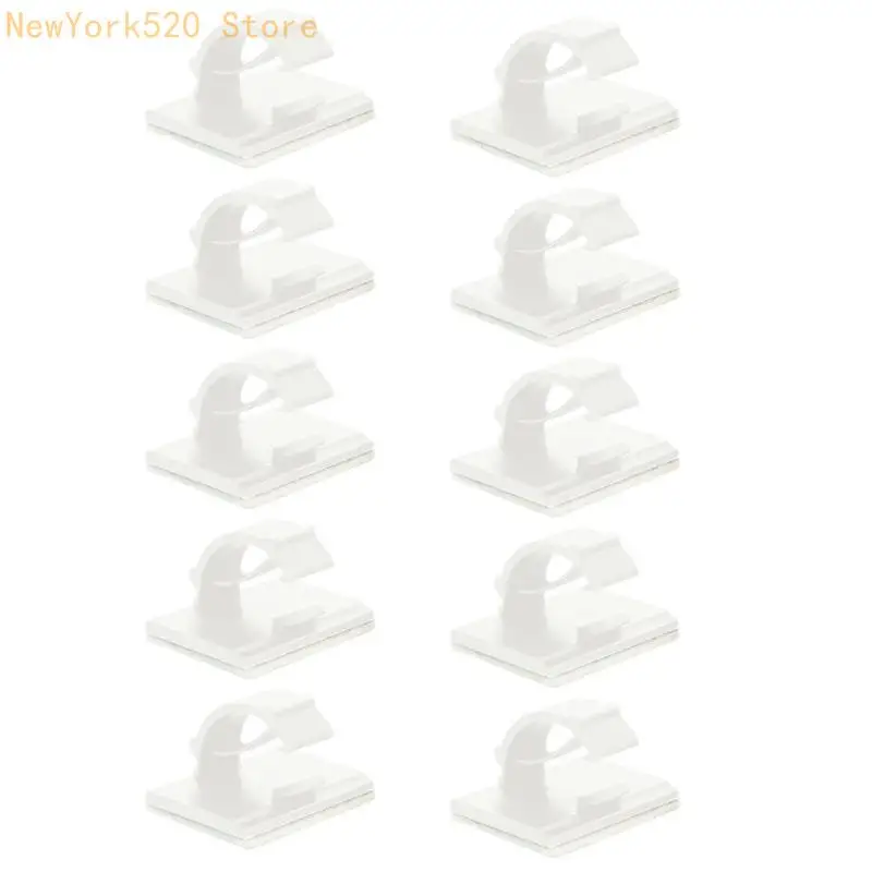 10pcs Cable Clamp Adhesive Wire Clip Tie Data Line Guitar Piano Line Fixing N84C