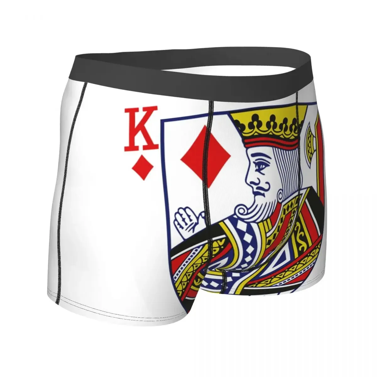 Mutande per carte da gioco King Of Diamonds mutandine traspiranti intimo maschile pantaloncini stampati slip Boxer