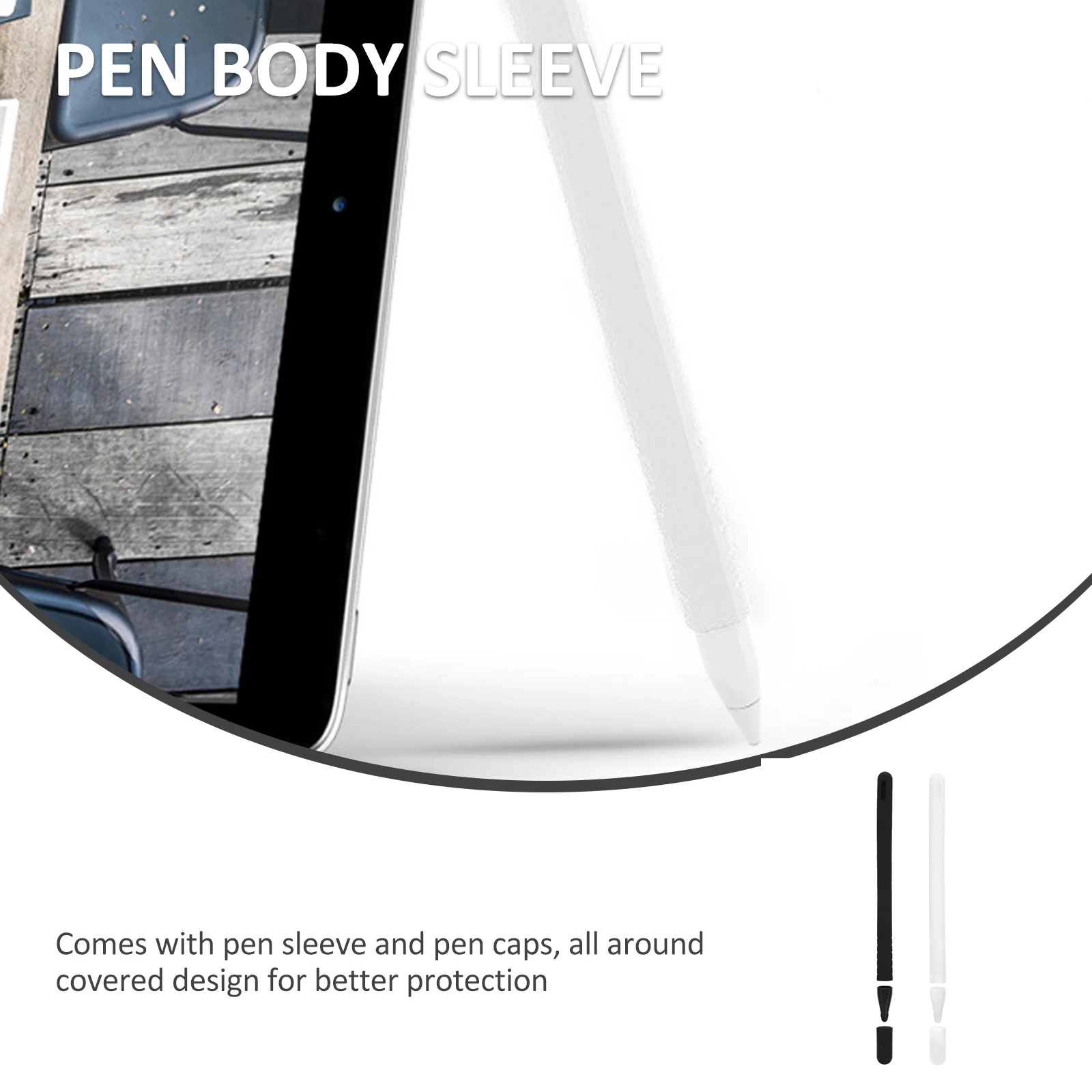 

2 Sets Touch Pen Case Durable Silicone Stylus Sleeve Protective Cap Holder Pencil 2 Protector Textured Long Use