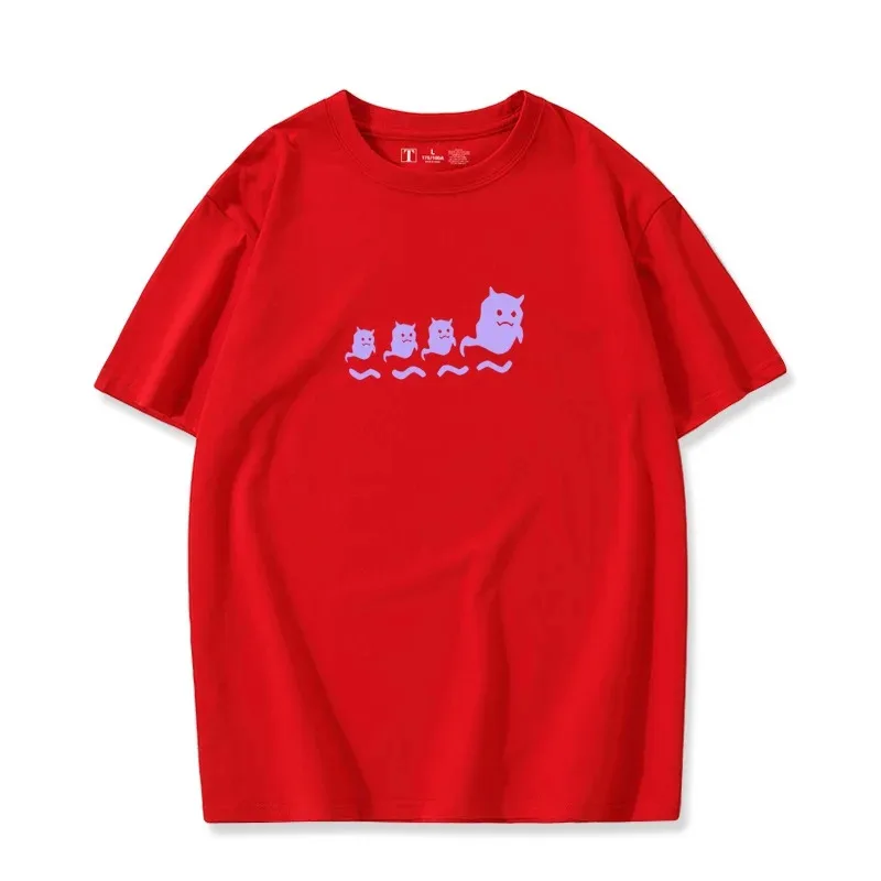 Unisex Anime Cos Nakiri Ayame Cotton Casual Short T-Shirt Tee Tshirt