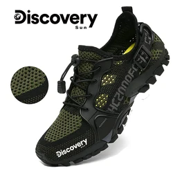 DISCOVERY-SUN Men's Sports Shoes High top Breathable Water Shoes Outdoor Anti slip Hiking Shoes Quick drying Beach Shoes