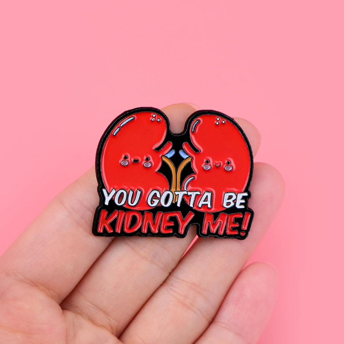 Kidney Enamel Pin Organ Brooch Pines Lapel Pins Badge on Backpack Clothing Accessories Medical Jewelry Gift for Doctor Nurse