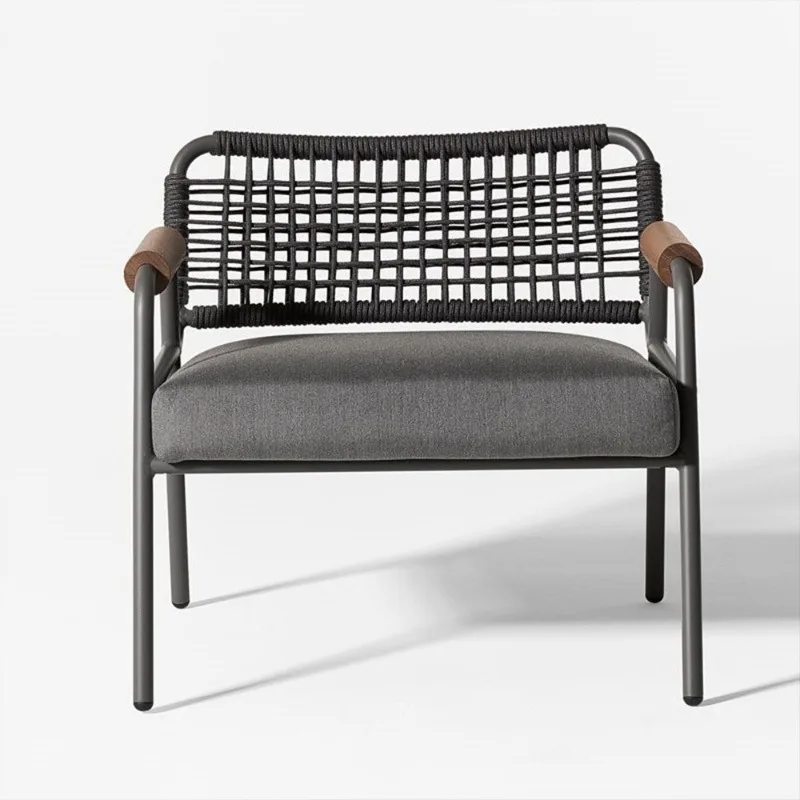 

Outdoor rattan sofa courtyard terrace open-air garden teak armrest table and chairs coffee table rattan chair homestay outdoor v