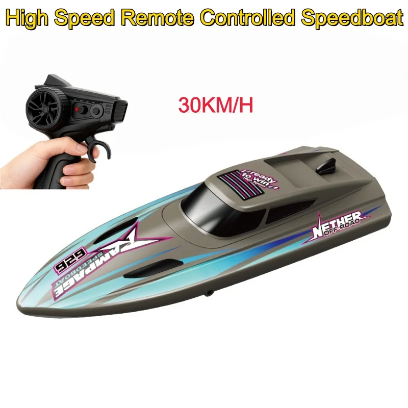 

2.4GHz 100 Meter 30KM/H High Speed Remote-Controlled Boat Speedboat Toy Boat With Sealed Waterproof Low Battery Reminder RC Boat