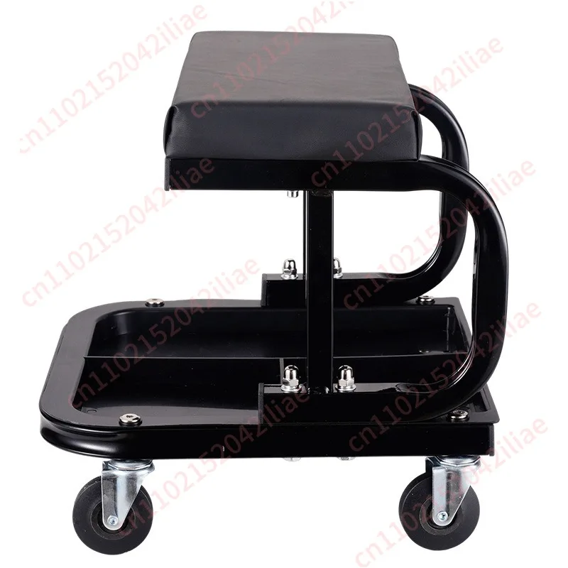 Universal auto repair stool with tool tray Multifunctional storage stool with support rod