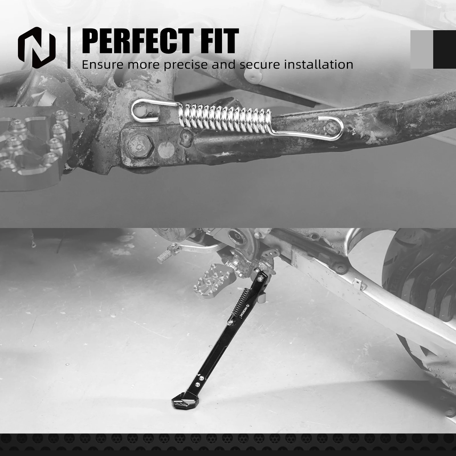 NICECNC Verstellbarer Ständer und Seitenständerfedern-Set für Suzuki DRZ400SM DRZ400S DRZ400E DRZ400 DRZ400 DRZ400 E S SM 2000–2024 2023 – Detail 9
