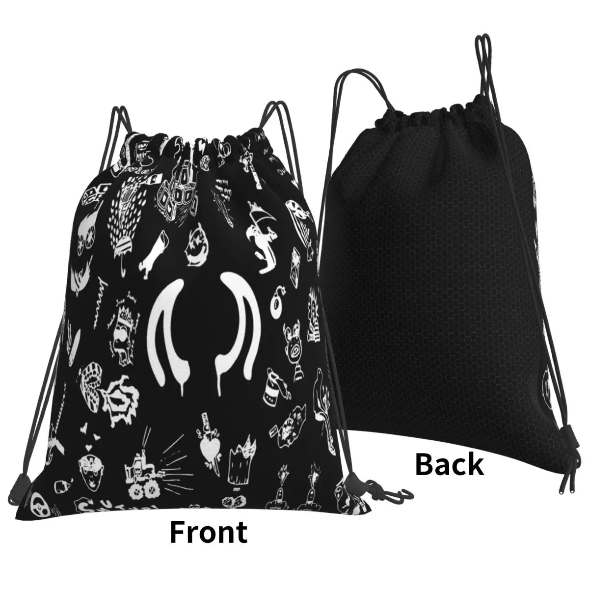 Yungblud Drawings Tattoo Sheet Backpacks Multi-function Drawstring Bundle Pocket Sundries Bag Book Bags for Travel Students