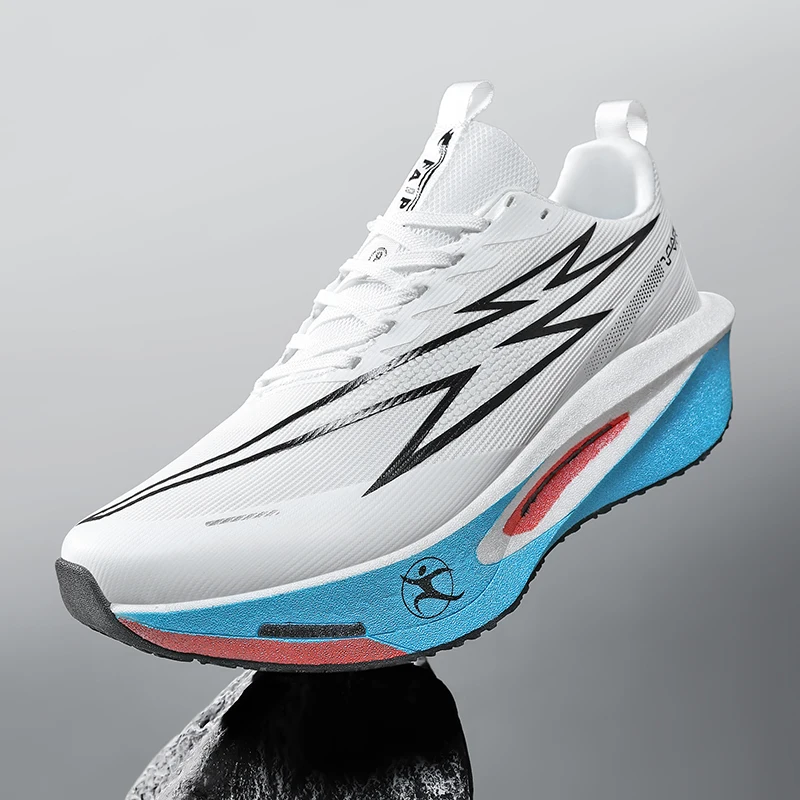 

Carbon Board Men Running Shoes Speciality Marathon Sports Breathable Lightweight Women's Comfortable Athletic Nonskid Sneakers