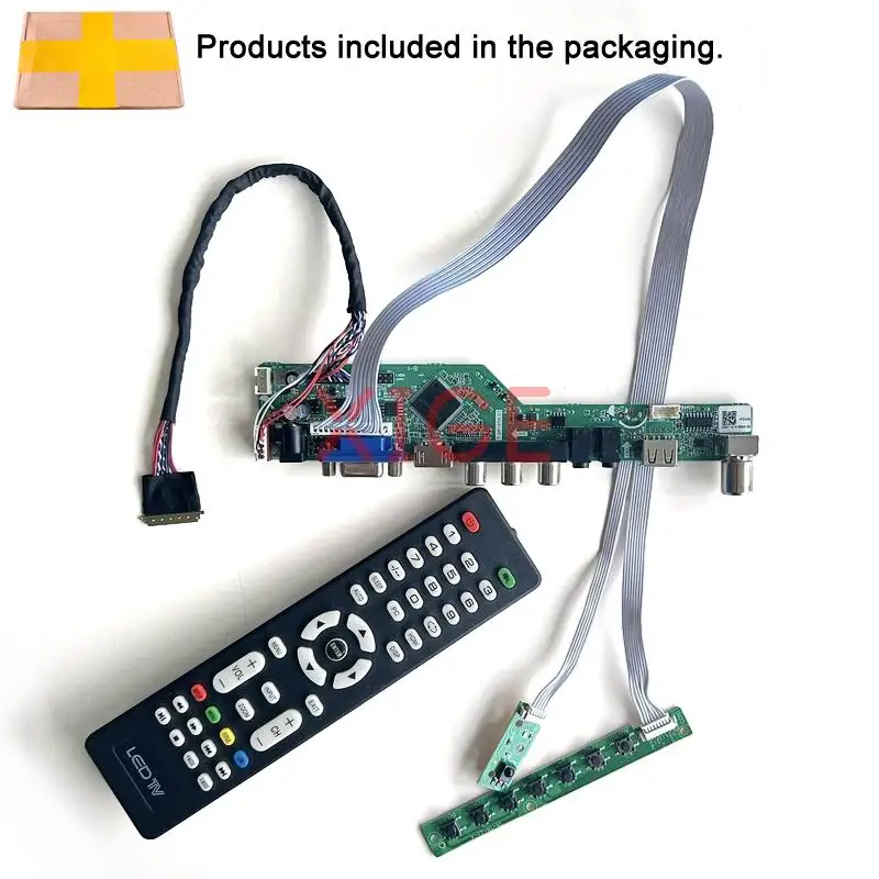 

For LTN140AT08 LTN140AT16 LTN140AT17 LCD Controller Board 14" 40 Pin LVDS VGA+HDMI+AV+USB Kit Laptop Monitor 1366*768 Analog TV