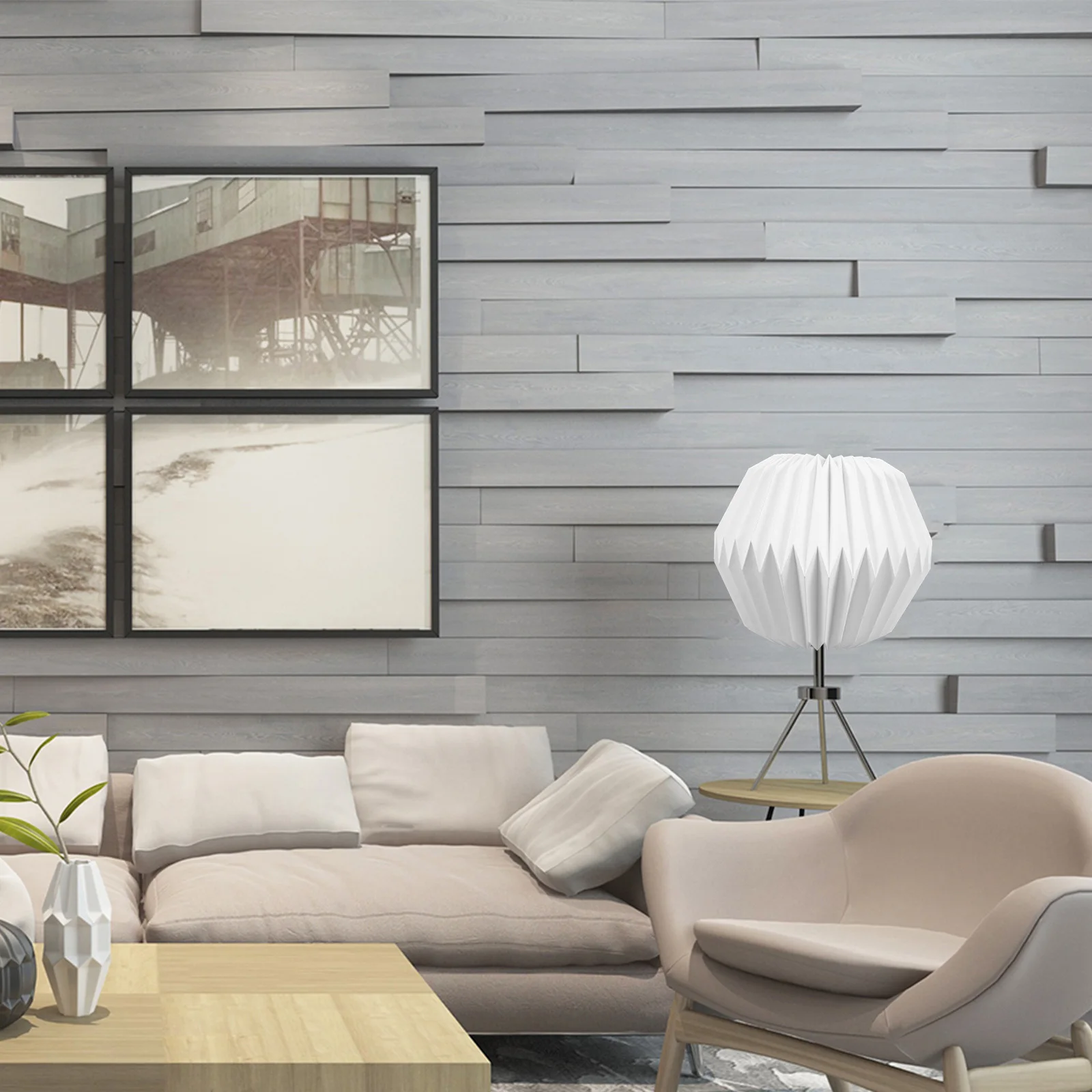 

Paper Lampshade Foldable Hanging Light Cover Soft Eye Protection for Indoor Lighting Home Study Hotel DIY Pendant Lamp Shade