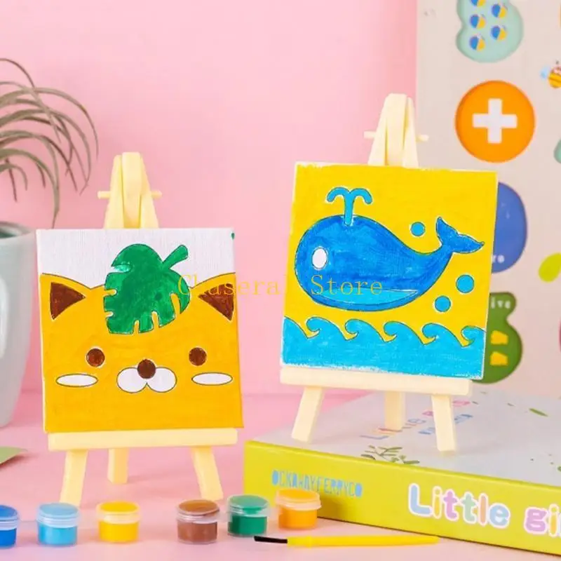 e7ce diy painting مجموعة الأطفال صورة الطلاء زيت الطلاء زيت الرسوم المتحركة هدية للأطفال