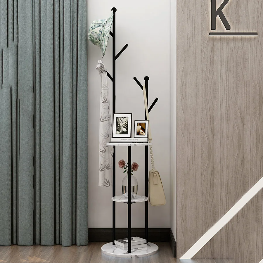 Storage Corner Coat Rack Tree Branch Designer Round Base Coat Rack Shop Display Entry Way Metal Industrial Colgador Coat Hangers