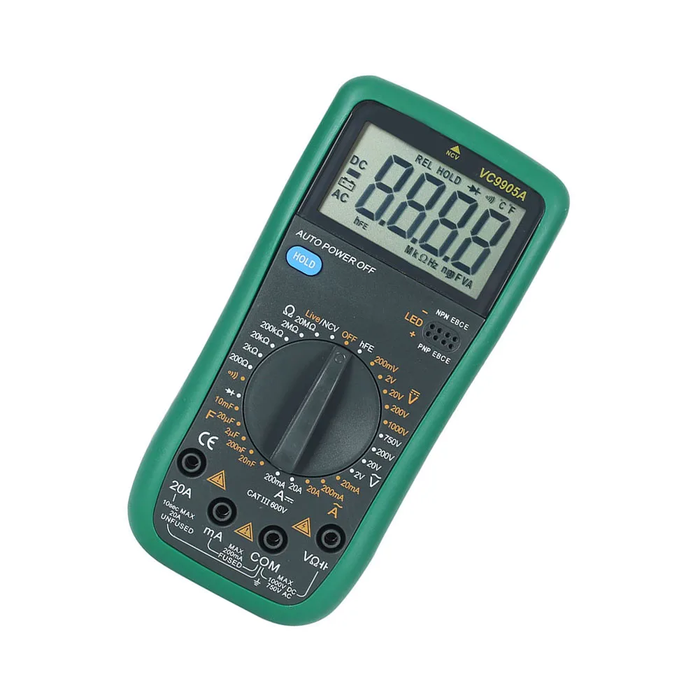 VC9905A Multimeters, Digital Multi-function Ammeter, Electrical Repair And Testing Tool 1999 Characters Measurement Tools