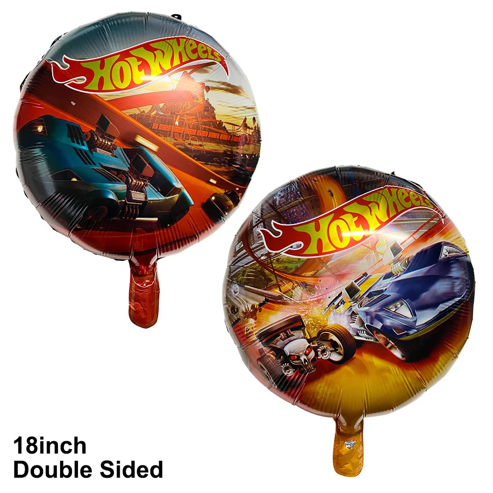 12pcs Hot Wheels Balloon Race Car Theme Party Decorations wheel Balloon Checkered Balloon Kids Children Car Birthday Supplies