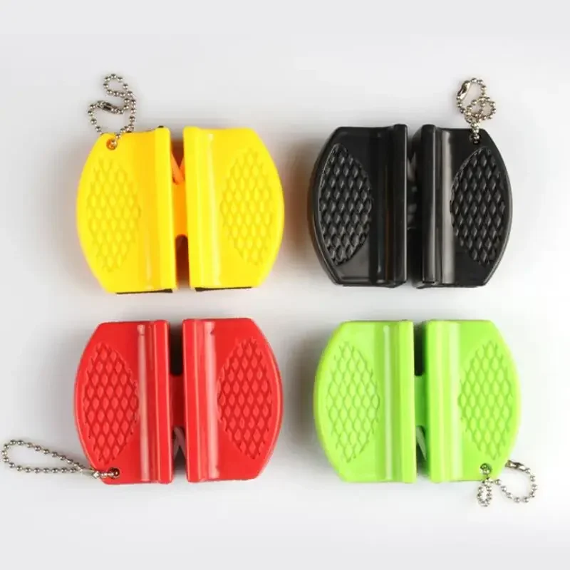 Portable Mini Kitchen Knife Sharpener Butterfly Type Whetstone Two-stage Camping Pocket Knife Sharpener Knives Stone