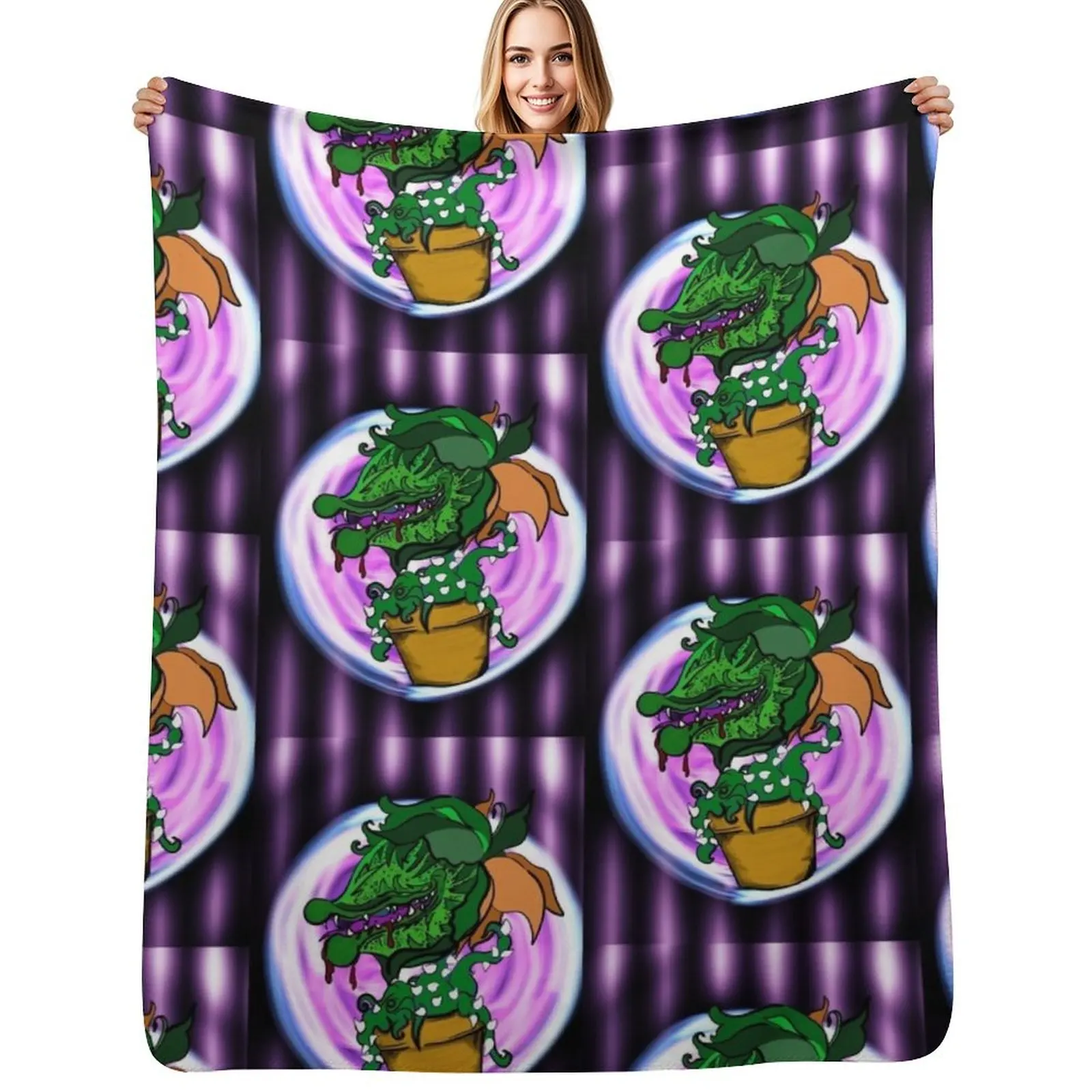 Audrey2 of the little shop of horrors Throw Blanket Fuzzy Plush Throw Blanket for Sofa Chair