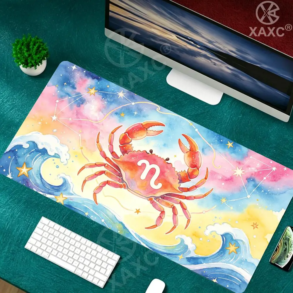 Constellation Zodiac Mouse Pad, Western Horoscope Design, Non-slip Large Desk Mat, Astrology Decor for Gaming Office XAXC