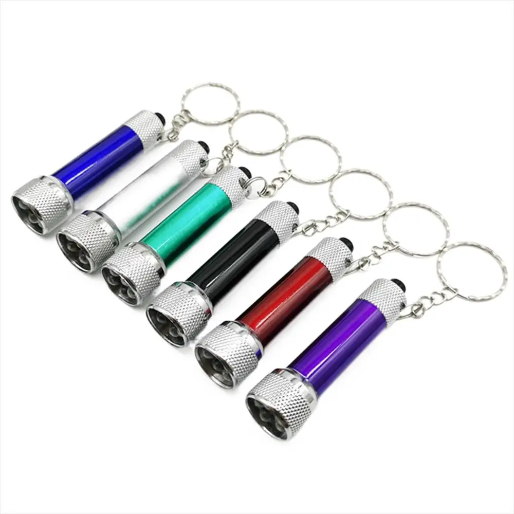 Portable Mini Flashlight Keychain Super Bright LED Lights with Batteries Emergency Walking Outdoor Gadgets Night Lamp Key Ring