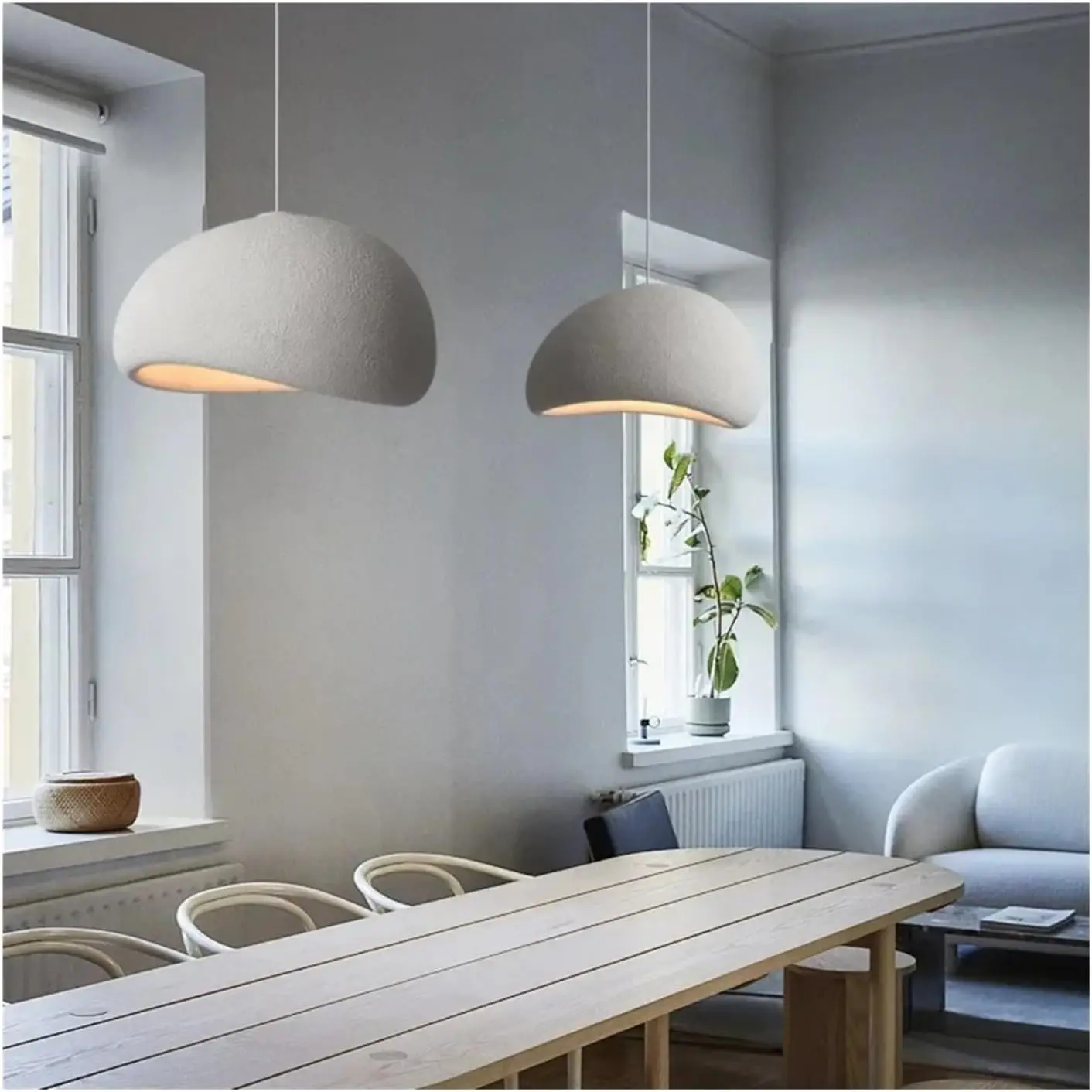 E27 قلادة Led 30 50cm البيضاوي الراتنج معلقة متوافق مع تركيبات إضاءة الثريا مصباح غرفة الطعام ، سقف الإضاءة قلادة #4