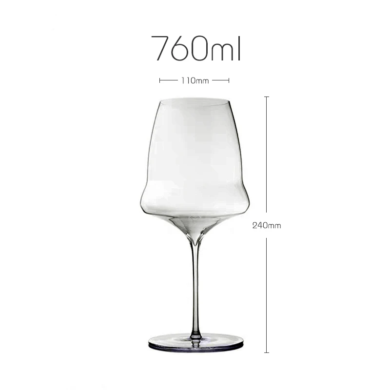 ZHUOJI Luxuriöses, hochwertiges Kristall-Weinglas im Josephinen-Stil, 0,5 mm, extrem dünn, handgefertigt, makelloser Champagnerbecher 5