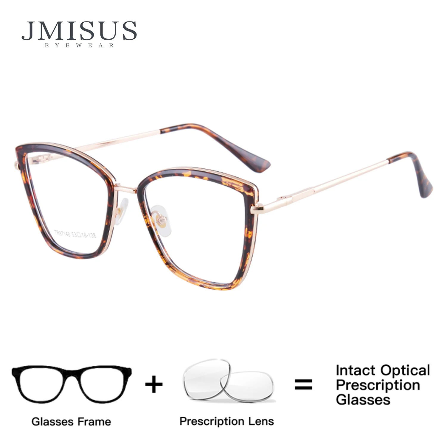 

JMISUS 2025 New Arrivals Cateye Progressive Prescription Eyeglass Custom TR90 Square Myopia Glasses Woman Optical Eyewear