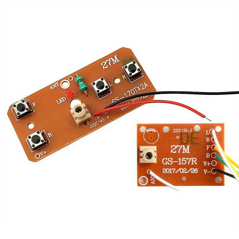 Universal 27MHz RC Vehicle PCB Circuit Board 4-Way Control Module Ready To Wire For DIY Toy Restoration And Modification